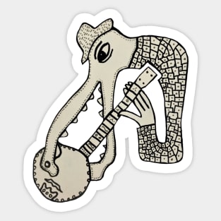 Alligator Eat Banjo Sticker